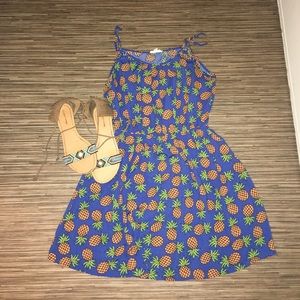 Pineapple spaghetti strap dress