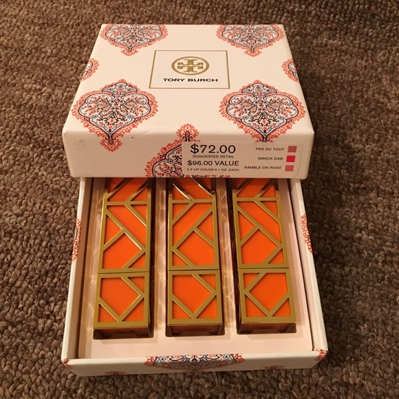 Tory Burch Lip color set of 3, full size