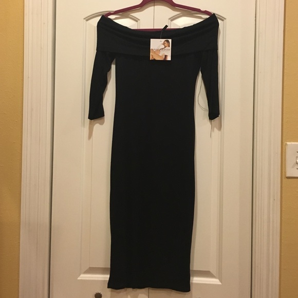 Off the shoulder midi dress