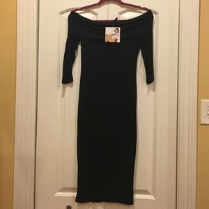 Off the shoulder midi dress