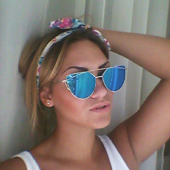 FRONT WIRE DESIGNER  CAT STYLE WOMAN SUNGLASSES - Picture 4 of 4