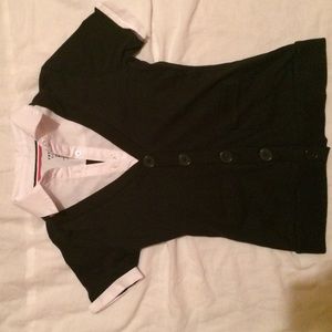 Girls uniform shirt/short sleeve cardigan size 6