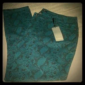 SEXY Plus size python printed stretchy jeans