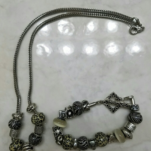 Matching necklace and bracelet