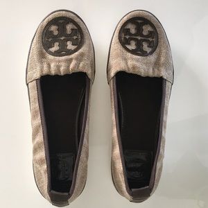 Tory Burch Linen Slip-On Shoes