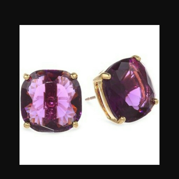 kate spade Jewelry - Kate Spade Square Amethyst Earrings NWT💜HP💜