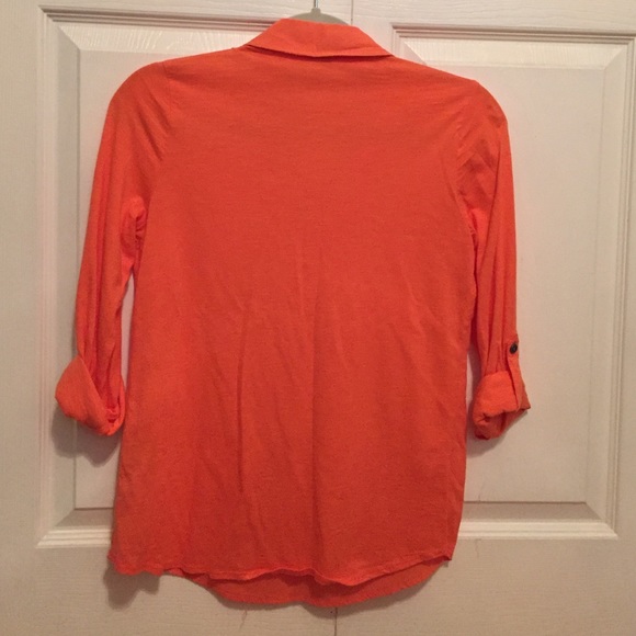 Sonoma Orange Collared Cotton Blouse - Picture 3 of 4