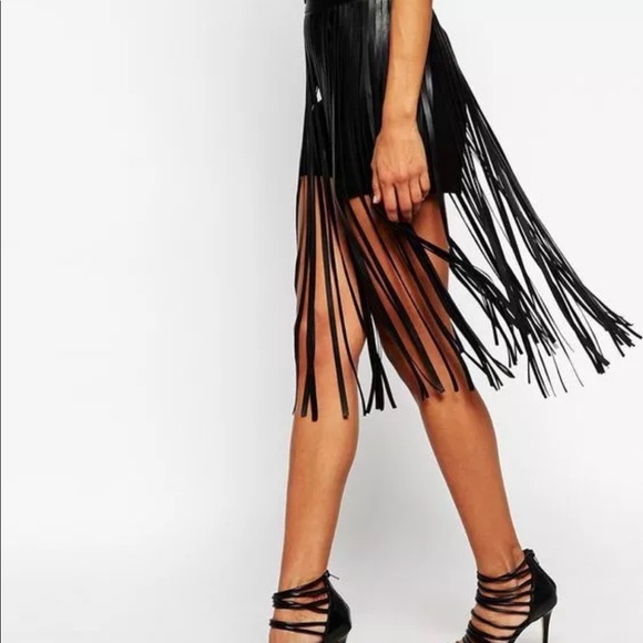 ʙʟᴀᴄᴋ ғʀɪɴɢᴇᴅ ʟᴏɴɢ sᴋɪʀᴛ - Picture 5 of 5