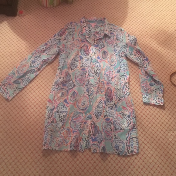 Lily Pulitzer button up patterned dress