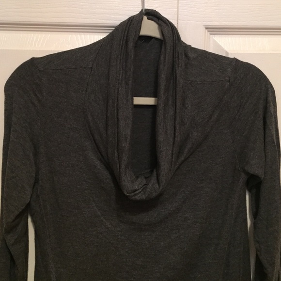 Gray Cowlneck Drapey Top - Picture 2 of 4