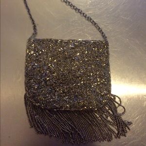 Urban Outfitters Silver Beaded Bag