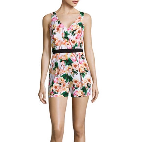 flamingo romper womens