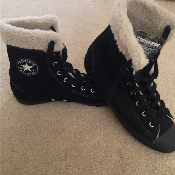 Nwt converse black womans high top