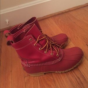 Red LL Bean Boots (women's 8)