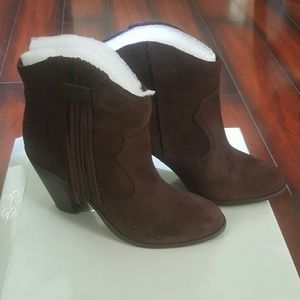 Brand new suede Jessica Simpson booties
