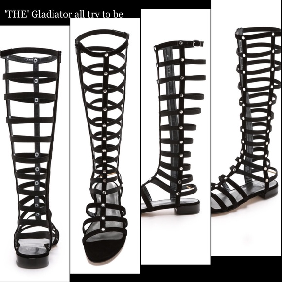 Stuart Weitzman Black Gladiator Sandals - Picture 4 of 4