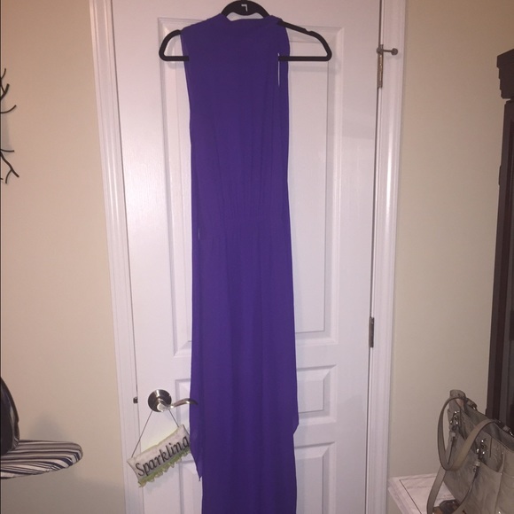 Purple Nicole Miller evening gown