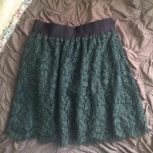 Emerald green j crew skirt