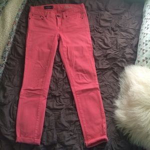 J crew salmon pink skinnies