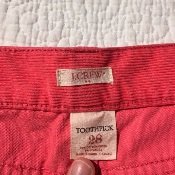 J Crew Toothpick Corduroy. Size 28 - Picture 2 of 3