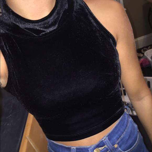 Velvet crop top