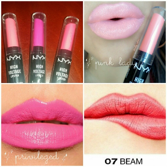 3 NYX high voltage lipstick bundle