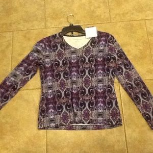 Croft and Barrow colorful paisley top