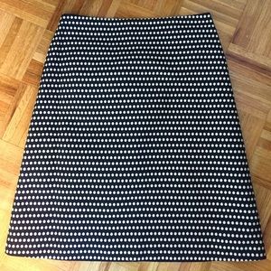 Polka dot blue and white skirt