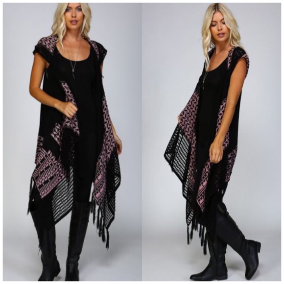 ✳️SALE✳️Hooded Sleeveless Wrap Cardigan - Picture 2 of 4