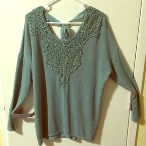 Sweater with Tie Back