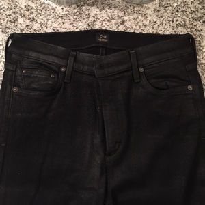 Citizens of Humanity black slick skinny jeans