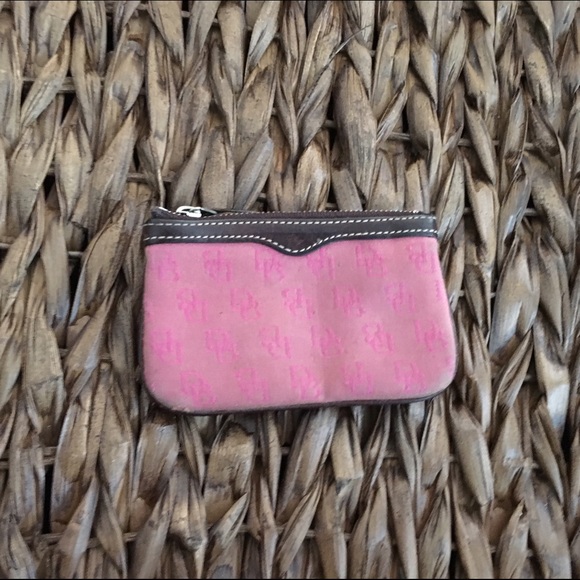 Cute pink Dooney and Bourke key pouch