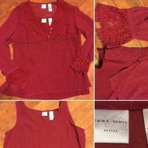 ❤️EMMA JAMES PETITE BLOUSE!❤️