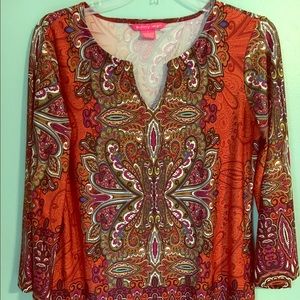Paisley Top with flared sleeves