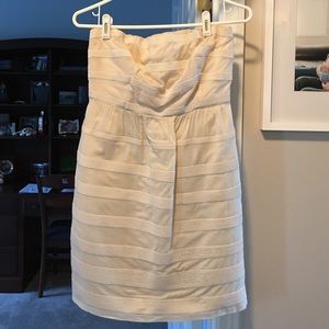 JCrew ivory strapless dress