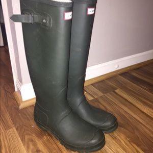 Hunter green tall boots