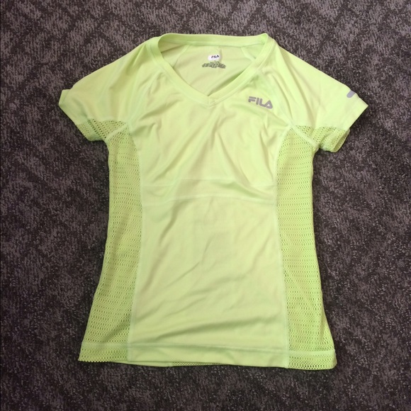 Fila Neon Yellow workout shirt