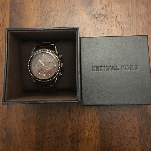 Michael Kors Chocolate Brown Watch main image 4