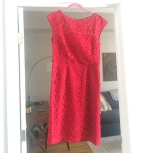 Banana Republic red lace dress