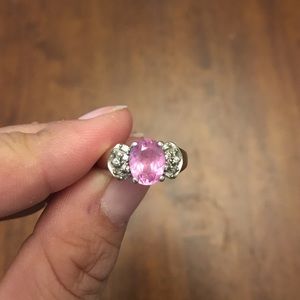Pink Sapphire with diamonds