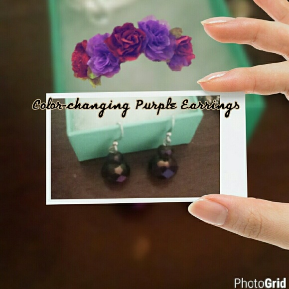 Color-changing Purple Earrings