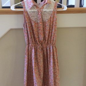 A patterned, lacy dress