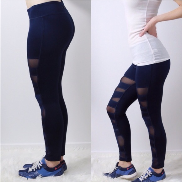 Navy Mesh Workout Pants *LAST! - Picture 3 of 4