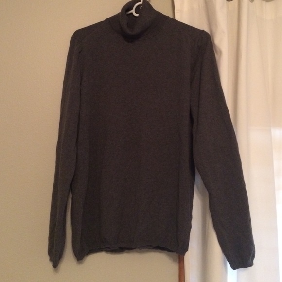 Gray turtle-neck sweater