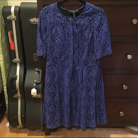 BCBG MAXAZRIA Blue Lace Kiran Dress - Picture 3 of 5