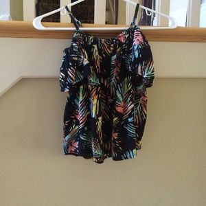 A cold shoulder black top