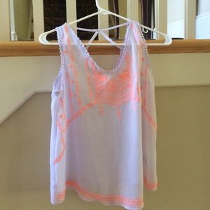 A light purple chiffon tank