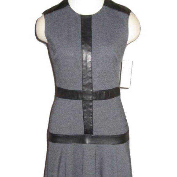 Nicole Miller Atelier Dress w/authentic lamb skin - Picture 2 of 4