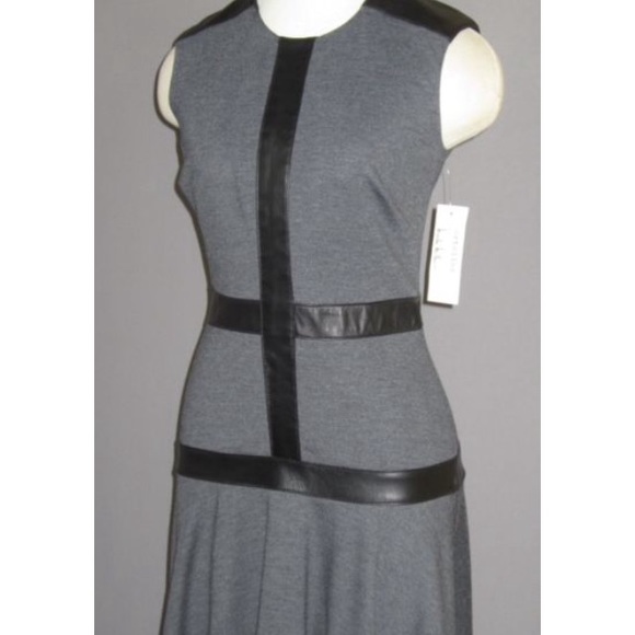 Nicole Miller Atelier Dress w/authentic lamb skin - Picture 3 of 4