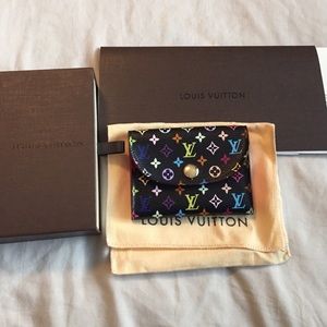 Like new Louis Vuitton multi color card case
